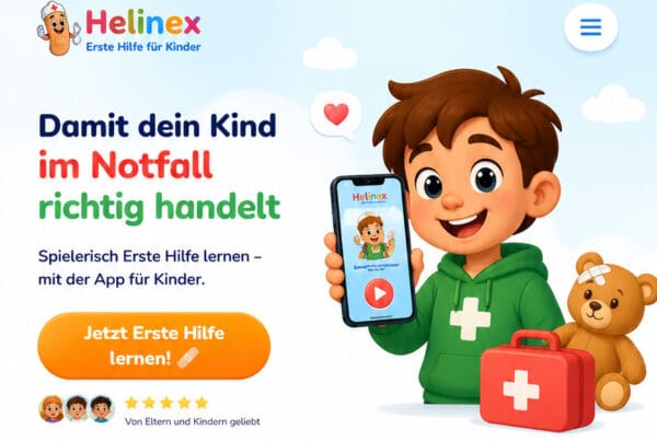 Eine kindgerechte Erste-Hilfe-App, die Wissen spielerisch vermittelt und Kinder befähigt, im Notfall richtig zu handeln.