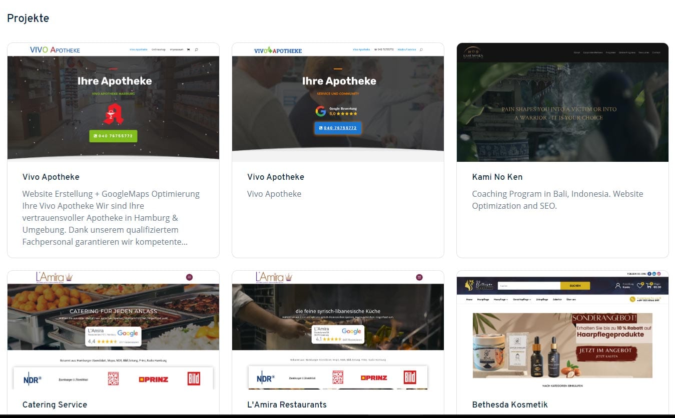 Webdesign Hamburg Referenzen