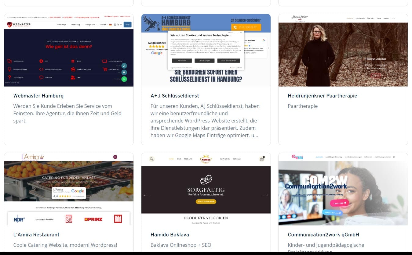 Webdesign Hamburg Referenzen Teil 2