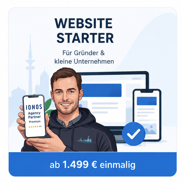 Komplettes Website-Design • Mobil optimiert • Hosting inklusive